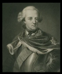 Federico II (1712-86) Re di Prussia, da La galleria dei ritratti, pubblicato 1833